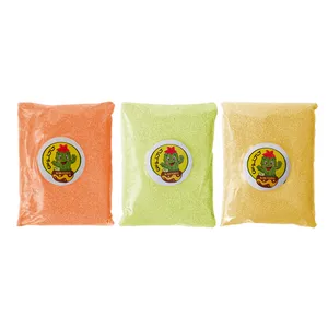 شن تزیینی کاکتوس مدل آموزشی طرح رنگی وزن 500 گرم بسته 3 عددی