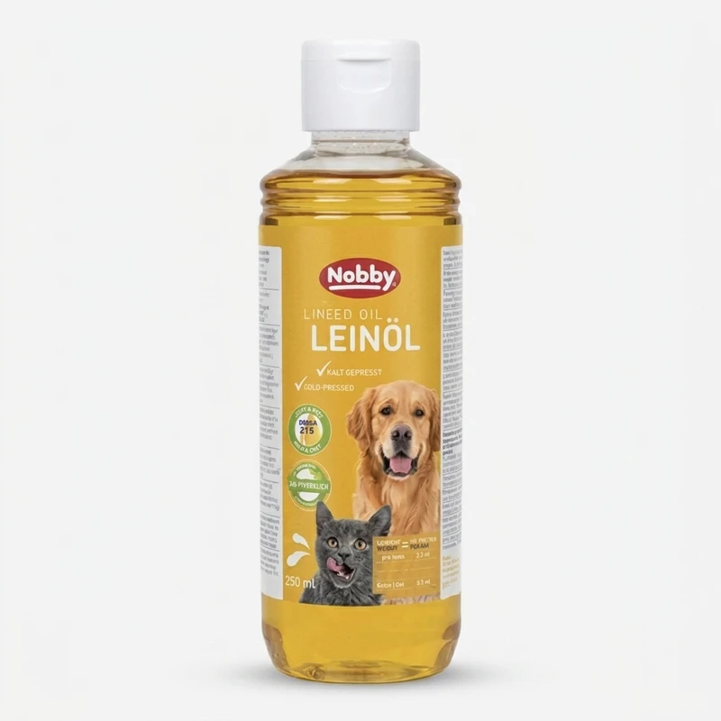 روغن دانه کتان سگ و گربه نوبی مدل Linseed Oil حجم 250 میلی لیتر