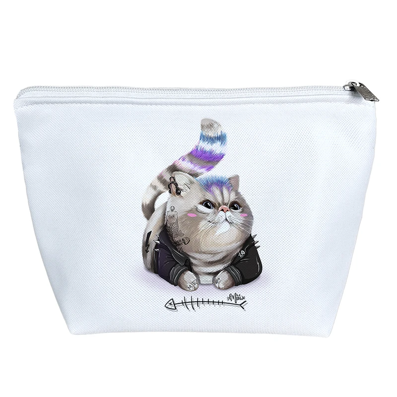 کیف لوازم آرایش دخترانه خندالو مدل گربه کد 447