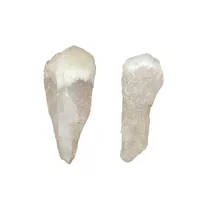سنگ راف عقیق مدل منشور کوارتز طرح دندان گرگی مجموعه 2 عددی
