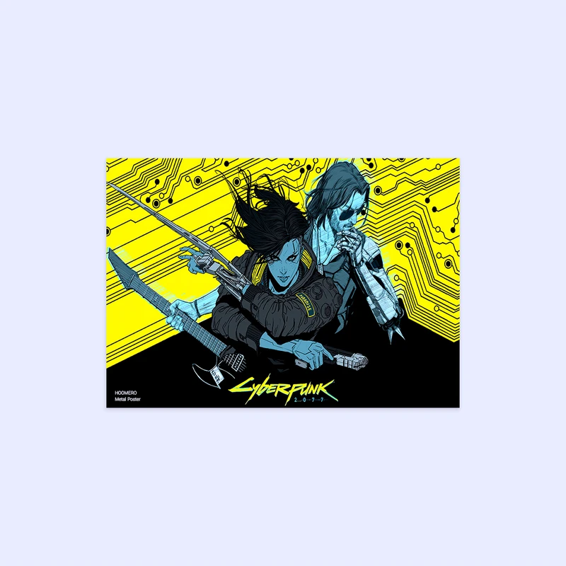پوستر هومرو مدل فلزی طرح بازی سایبرپانک کد PS296