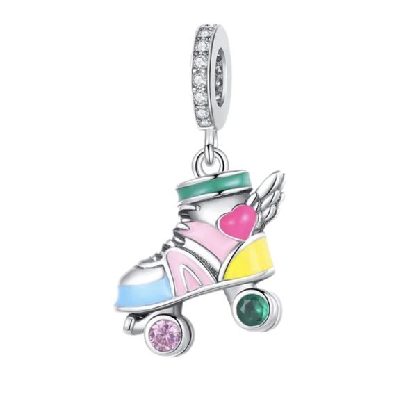آویز گردنبند نقره زنانه پاندورا مدل Rainbow roller skate 65123
