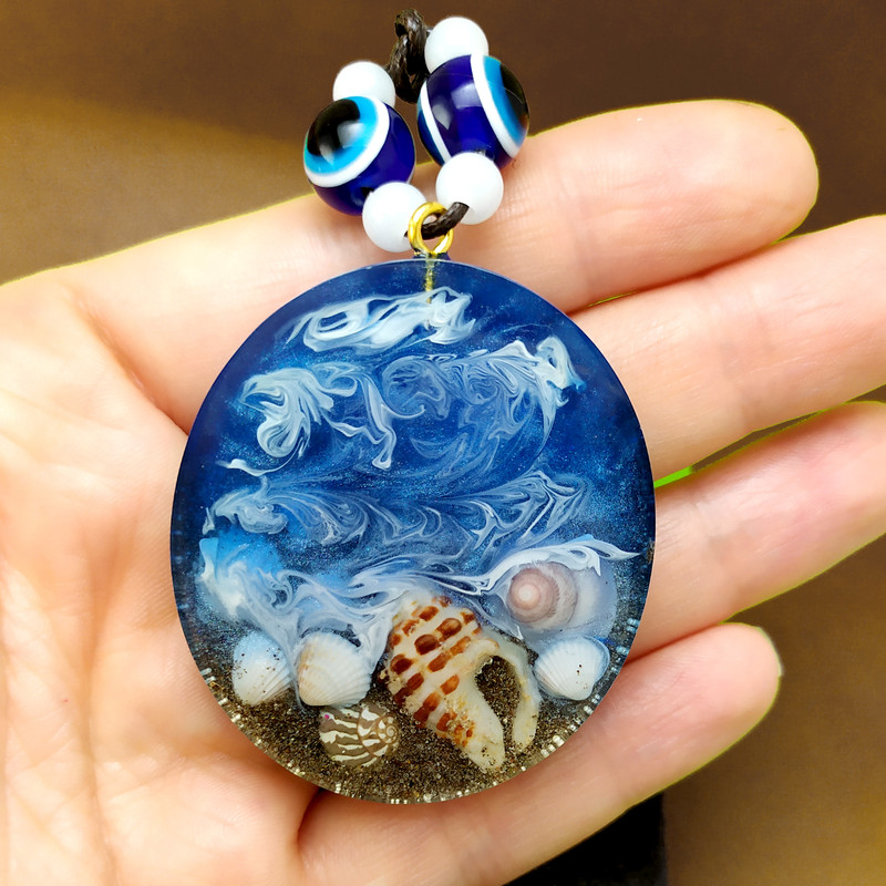 آویز خودرو طرح دریا کد WE0075