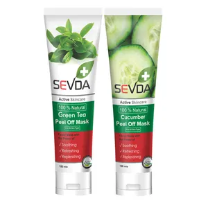  ماسک صورت سودا مدل خیار و درخت چای حجم 100 میلی لیتر مجموعه 2 عددی