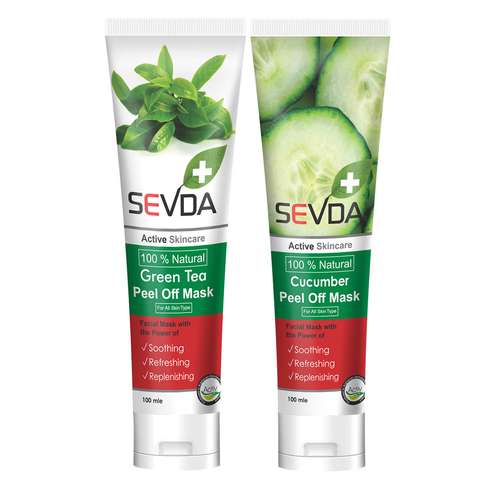  ماسک صورت سودا مدل خیار و درخت چای حجم 100 میلی لیتر مجموعه 2 عددی