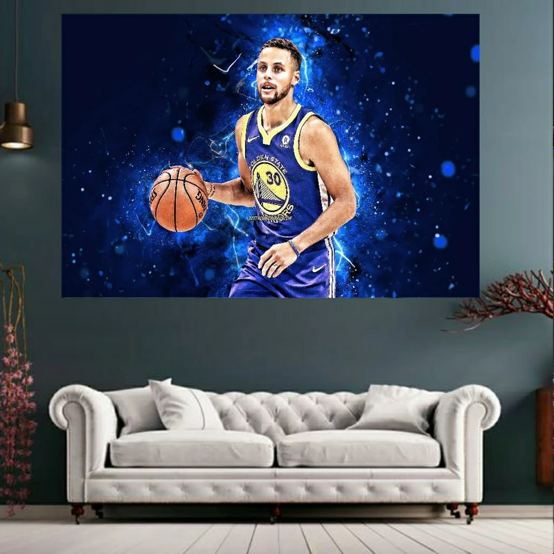 پوستر پارچه ای طرح ستاره بستکتبال مدل استفن کری کد SDP7117