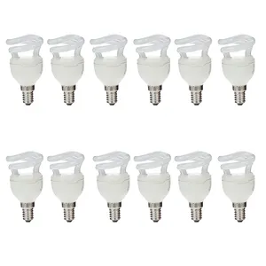 لامپ کم مصرف 5 وات مدل پیچ پایه E14 بسته 12 عددی