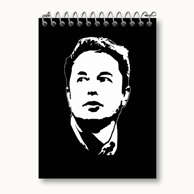دفتر یادداشت 50 برگ خندالو مدل ایلان ماسک Elon Musk کد 10924