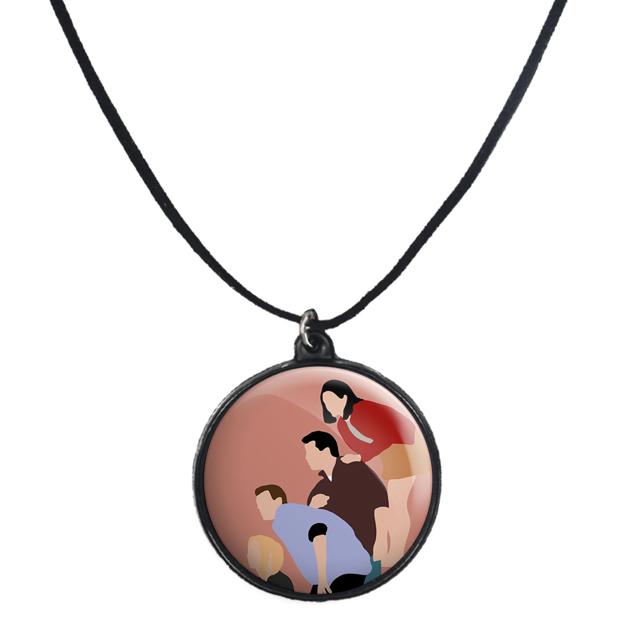 گردنبند پرمانه طرح فرندز کد pmb.18843 مدل دو طرفه