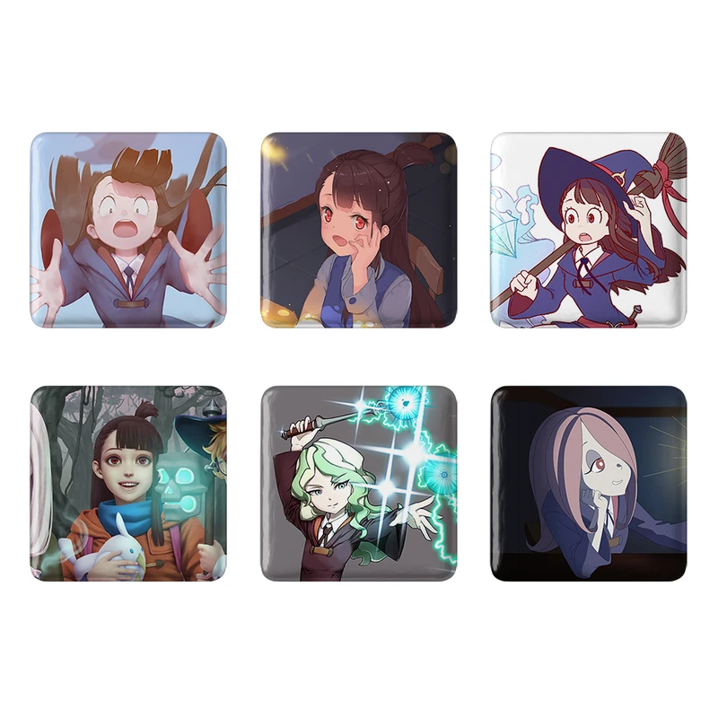 مگنت خندالو طرح انیمه جادوگران کوچک Little Witch Academia کد 1404B مجموعه 6 عددی
