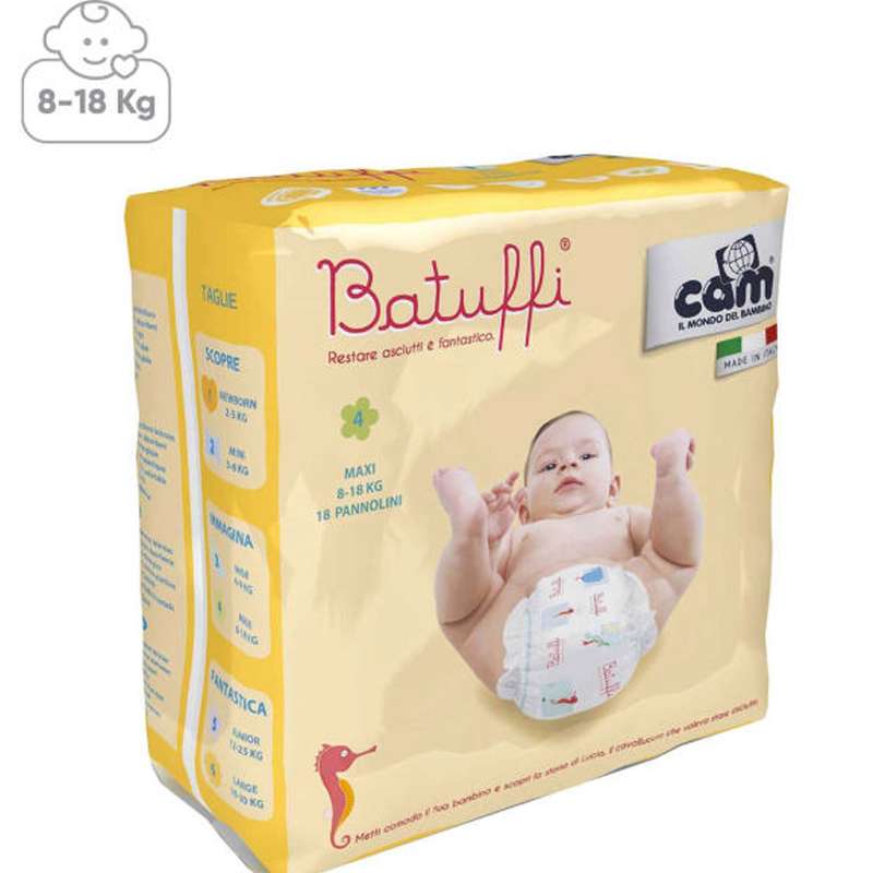 پوشک کم مدل Pannolinobatuffi V430 سایز 4 بسته 18 عددی پوشک کم مدل Pannolinobatuffi V430 سایز 4 بسته 18 عددی