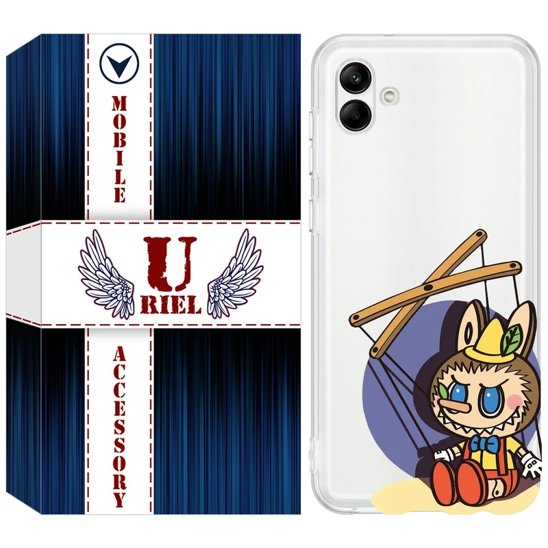 کاور یوریل مدل Clear کد 108 طرح لبوبو Labubu مناسب برای گوشی موبایل سامسونگ Galaxy A04e