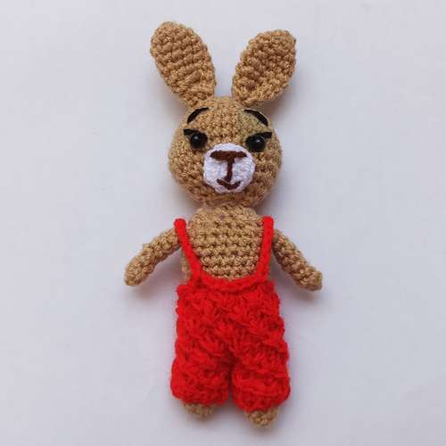 عروسک بافتنی مدل خرگوش طرح پسر کد 002