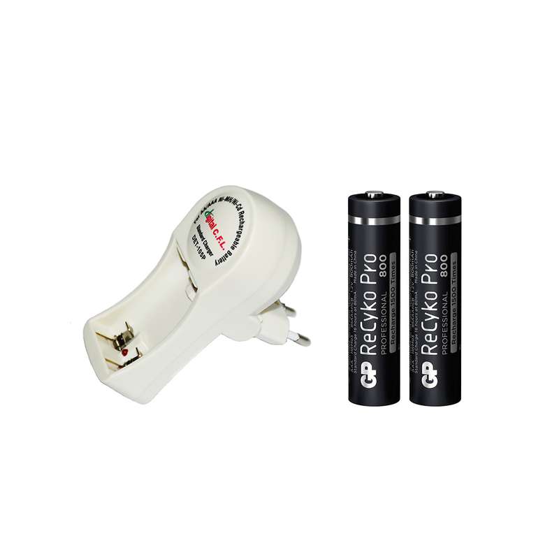شارژر باتری دیجیتال سی.اف.ال مدل DET-105P به همراه بسته 2 عددی باتری نیم قلمی شارژی GP 800mAh شارژر باتری دیجیتال سی.اف.ال مدل DET-105P به همراه بسته 2 عددی باتری نیم قلمی شارژی GP 800mAh