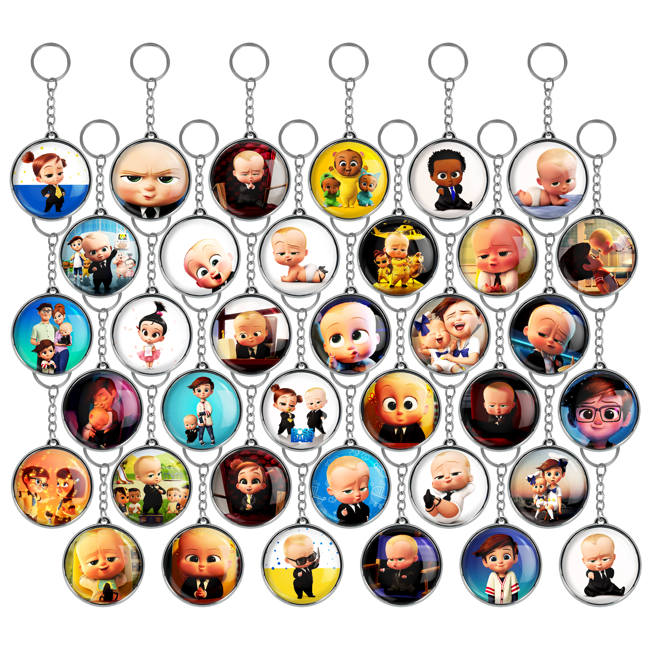 جاکلیدی خندالو طرح بچه رئیس Boss Baby مدل دوطرفه کد 15 مجموعه 36 عددی