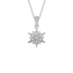 گردنبند نقره زنانه کوبیک مدل QN-0607