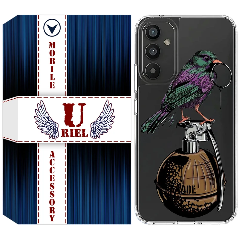 کاور یوریل مدل Clear کد 31 طرح پرنده مناسب برای گوشی موبایل سامسونگ Galaxy A35 / A55