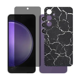 Glass Together model Privacy Screen Protector Suitable for Samsung Galaxy S23 FE Mobile Phone with Back cover sticker