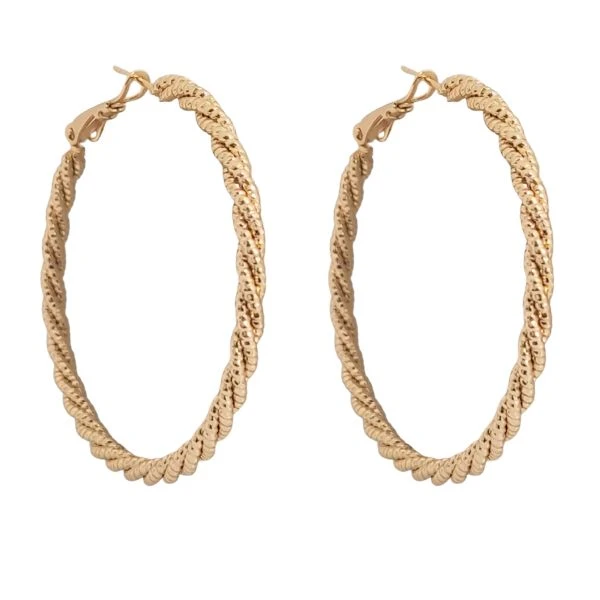 گوشواره حلقه‌ای زنانه ژوپینگ مدل  پیچی