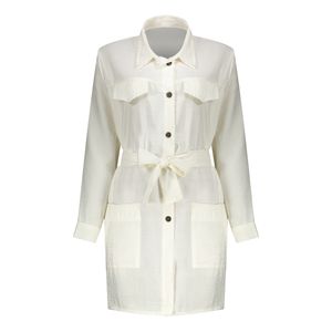 مانتو زنانه مدل طراوت 1 رنگ سفید