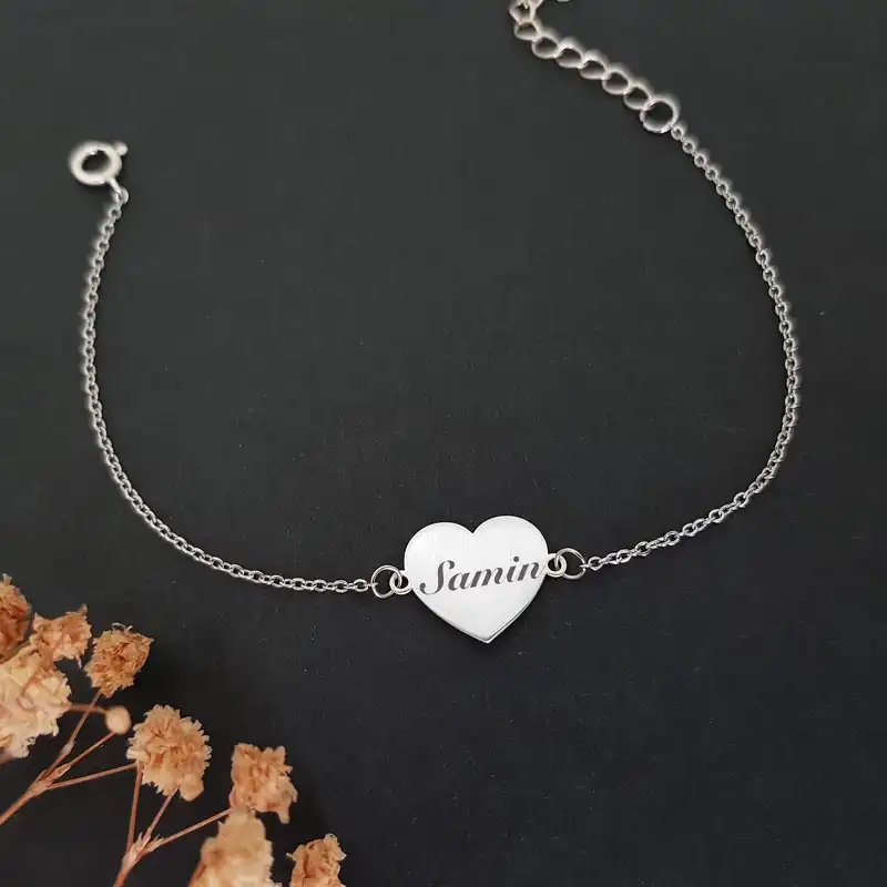 دستبند نقره زنانه ترمه ۱ مدل ثمین کد DN 1067