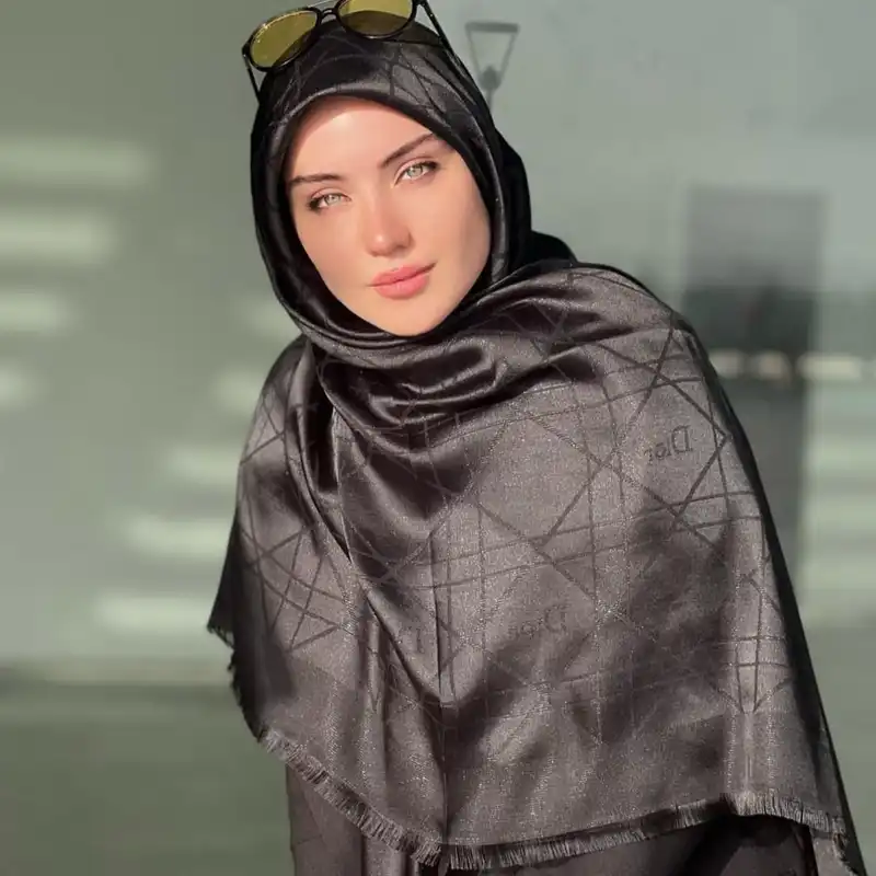 روسری زنانه مدل ابریشم ژاکاردgc140