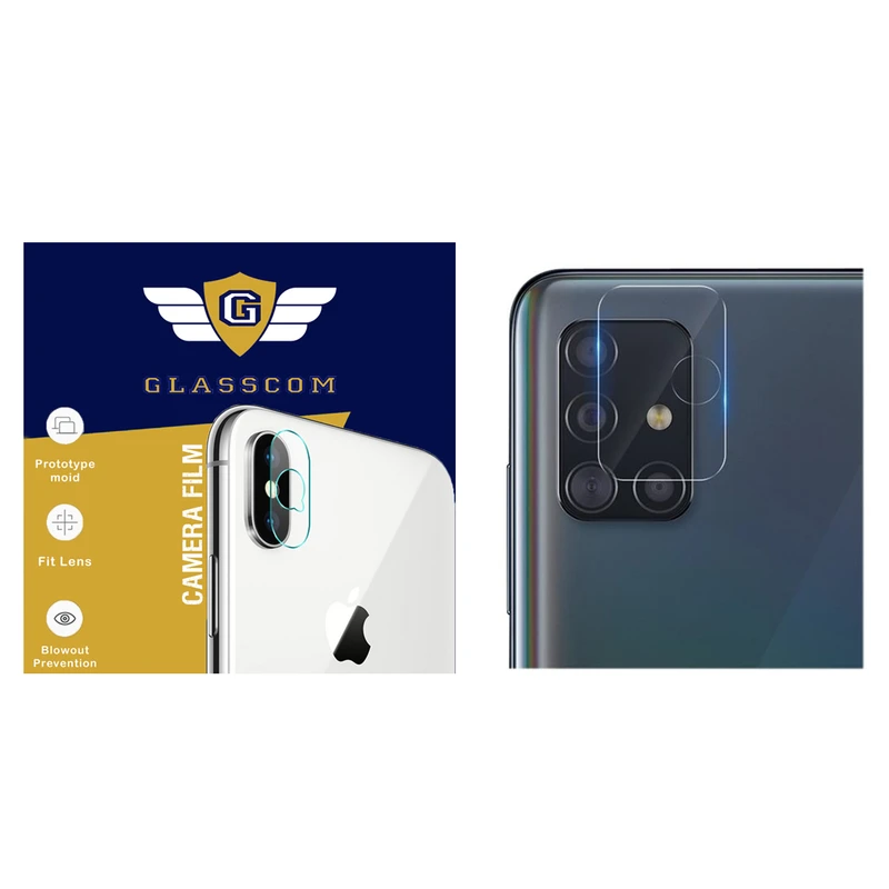 محافظ لنز دوربین گلس کام مدل GC-A51 مناسب برای گوشی موبایل سامسونگ Galaxy A51