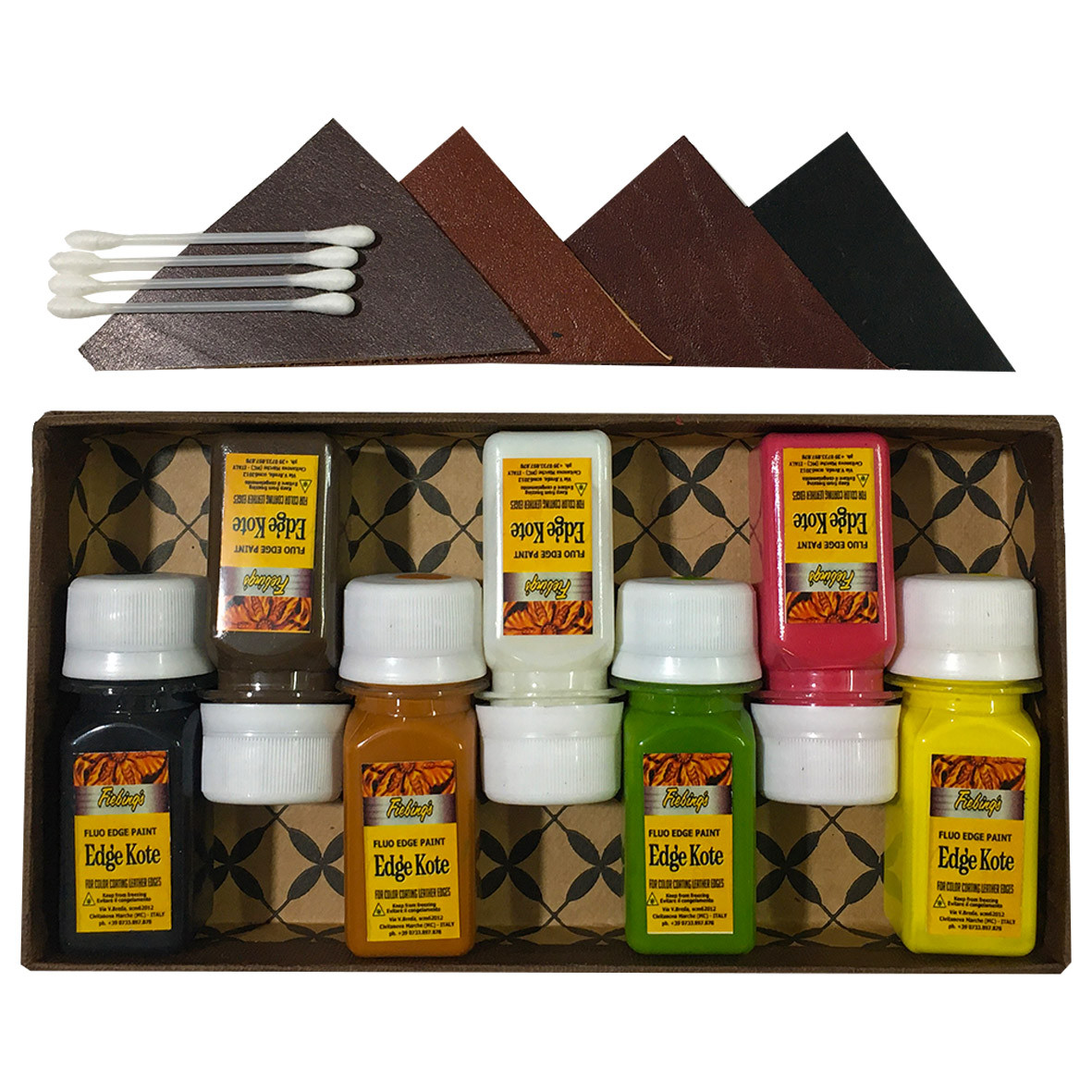 رنگ لبه چرم ادج کوت مدل Ek-Pro-7Pack حجم 30 میلی لیتر بسته 7 عددی رنگ لبه چرم ادج کوت مدل Ek-Pro-7Pack حجم 30 میلی لیتر بسته 7 عددی