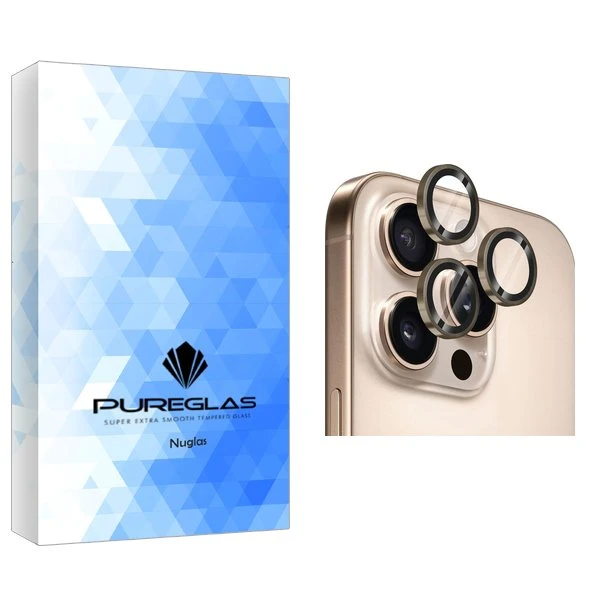محافظ لنز دوربین پیور گلس مدل NueGlasnewpkg مناسب برای گوشی موبایل اپل iPhone 16 Pro