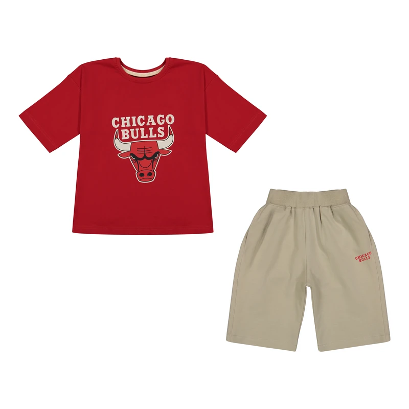 ست تی شرت آستین کوتاه و شلوارک راحتی پسرانه تیتیش مدل 2471658