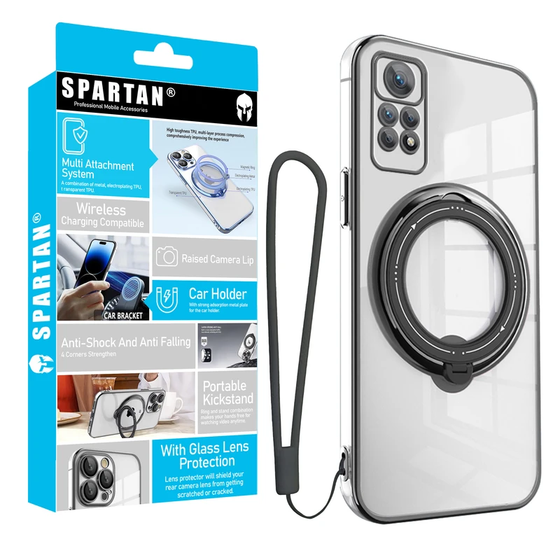 کاور اسپارتان مدل Ring Stand Strap مناسب برای گوشی موبایل شیائومی Redmi Note 11S / Note 11 4G به همراه بند