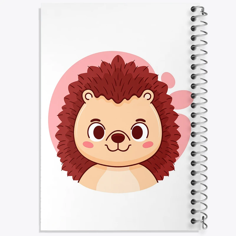 دفتر شطرنجی 50 برگ خندالو مدل جوجه تیغی حیوانات بامزه کد 37158