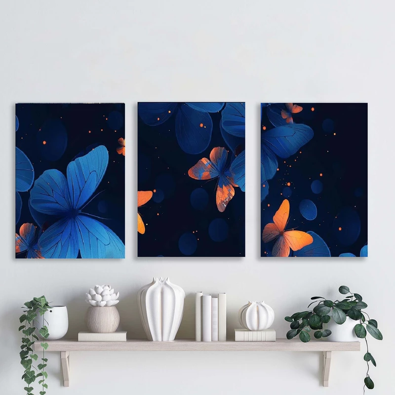 تابلو شاسی آتریسا مدل پروانه مدرن ATA046 مجموعه سه عددی