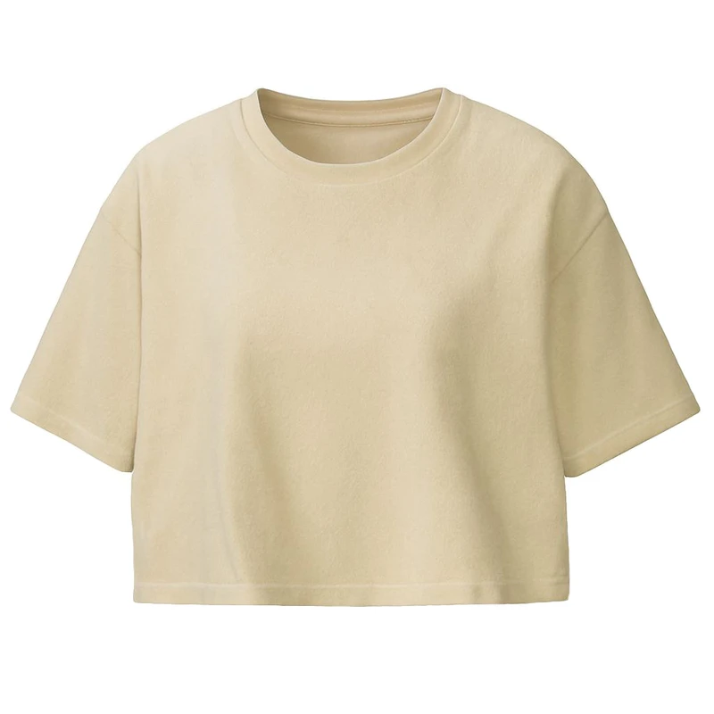 کراپ تی‌شرت آستین کوتاه زنانه اسمارا مدل Z-YSD54