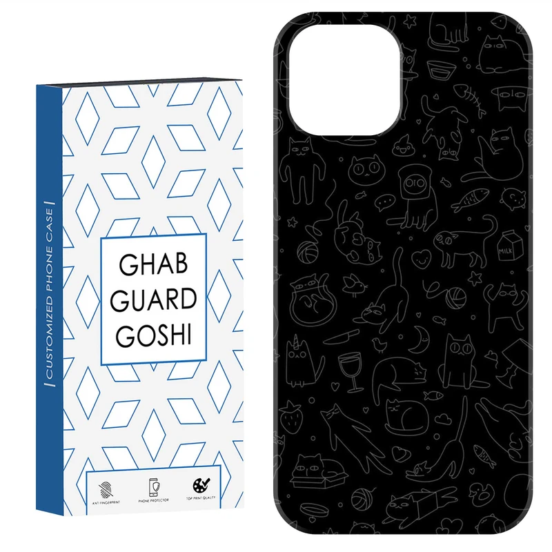 کاور قاب گارد گوشی طرح گربه مینیمال کد Dimo-817 مناسب برای گوشی موبایل اپل  IPHONE 13 / 14   