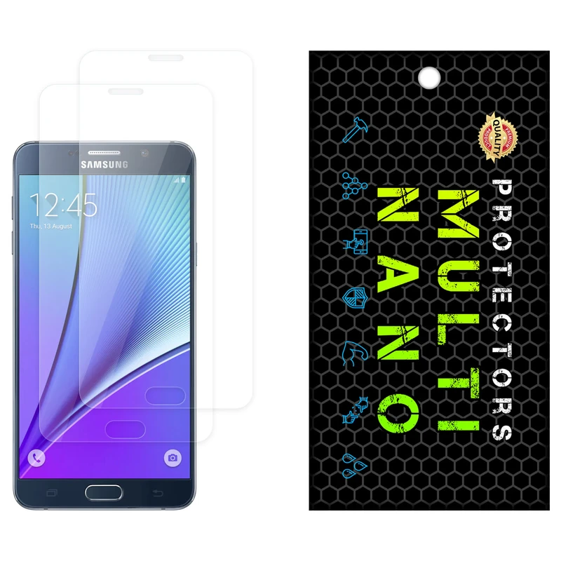 محافظ صفحه نمایش شفاف مولتی نانو مدل X-S2N مناسب برای گوشی موبایل سامسونگ Galaxy Note 5 بسته دو عددی