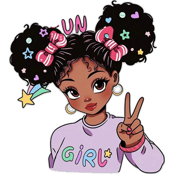 استیکر پارچه و لباس پاد آفرین طرح دختر کد 4933