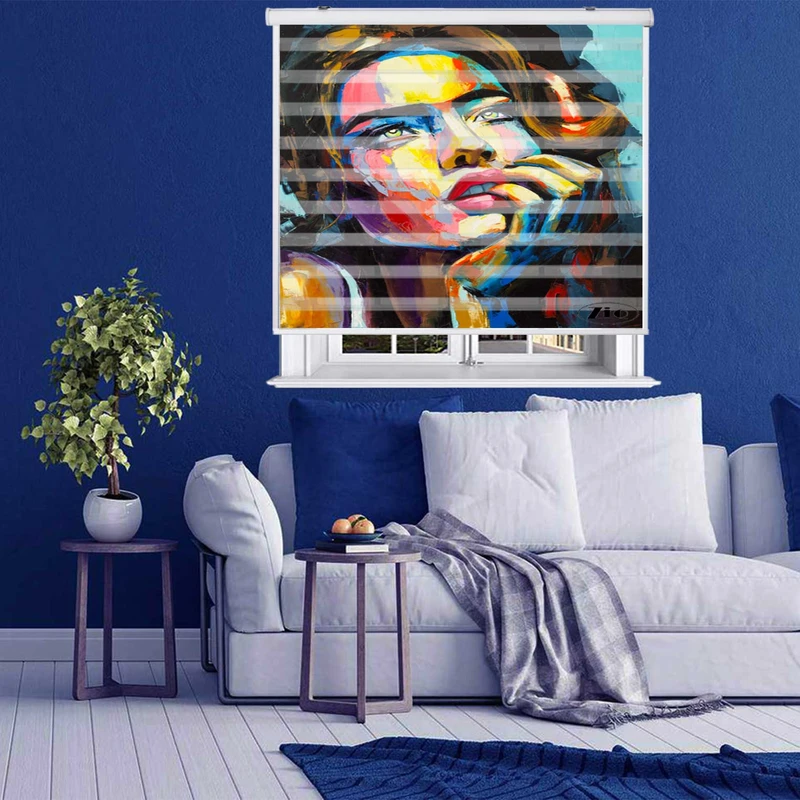 پرده زبرا زیو مدل P6026 سایز 150x200 سانتی متر