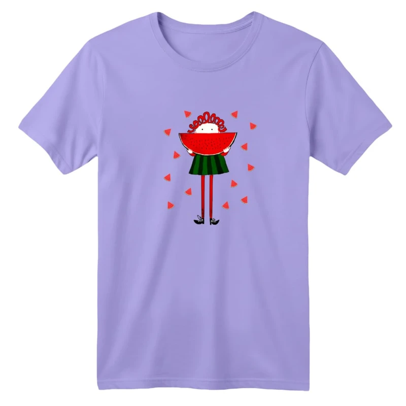 تی شرت آستین کوتاه بچگانه مدل دخترک یلدایی کد 19