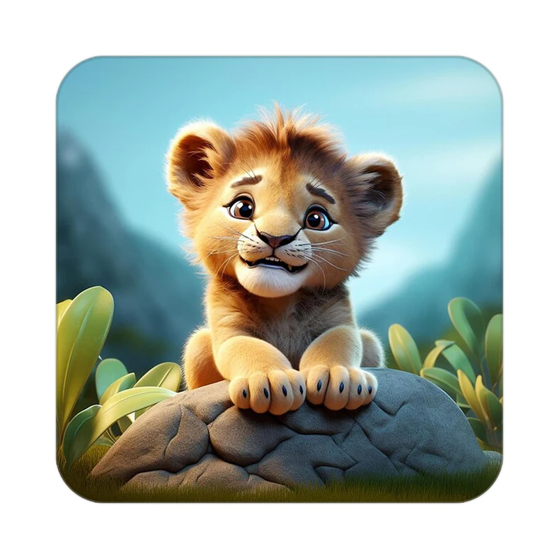 زیر لیوانی کاکتی طرح حیوانات کارتونی مدل mp27328