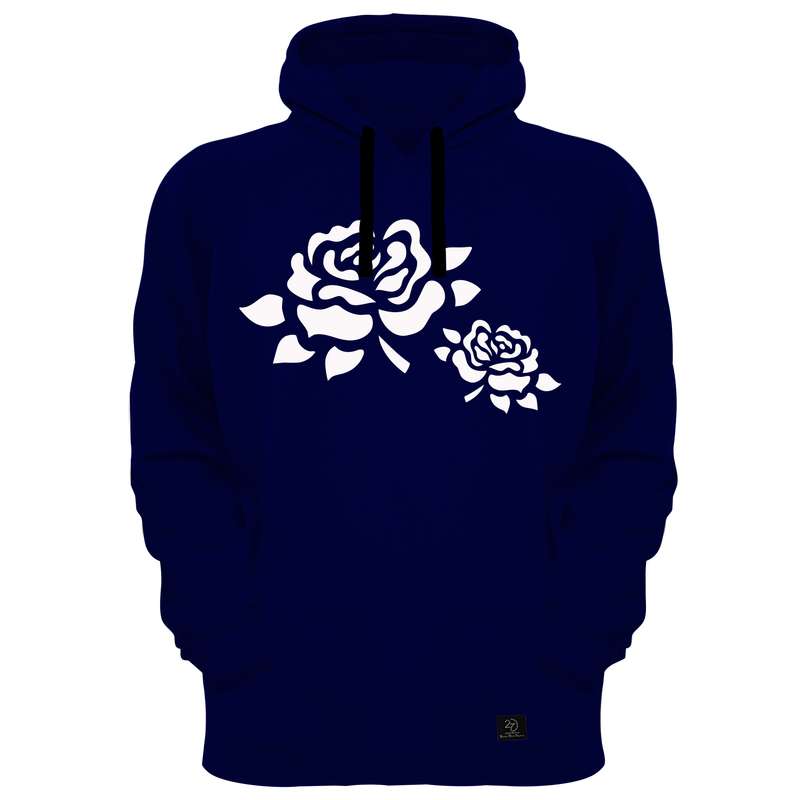 هودی زنانه 27 مدل گل کد V05 رنگ سرمه ای 