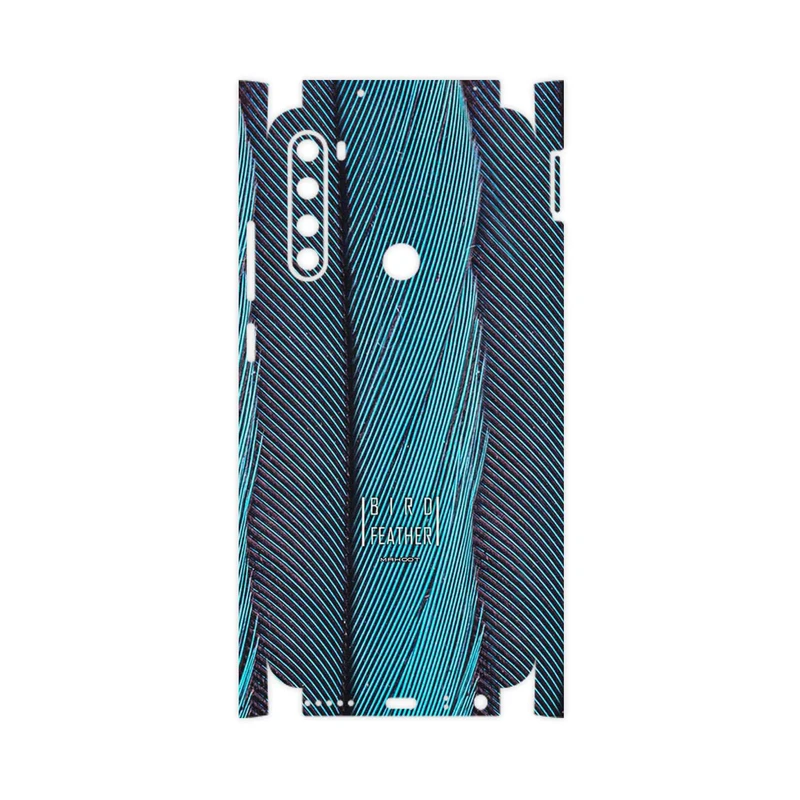 برچسب پوششی ماهوت مدل Turquoise feathers-FullSkin مناسب برای گوشی موبایل شیائومی Redmi Note 8 2021