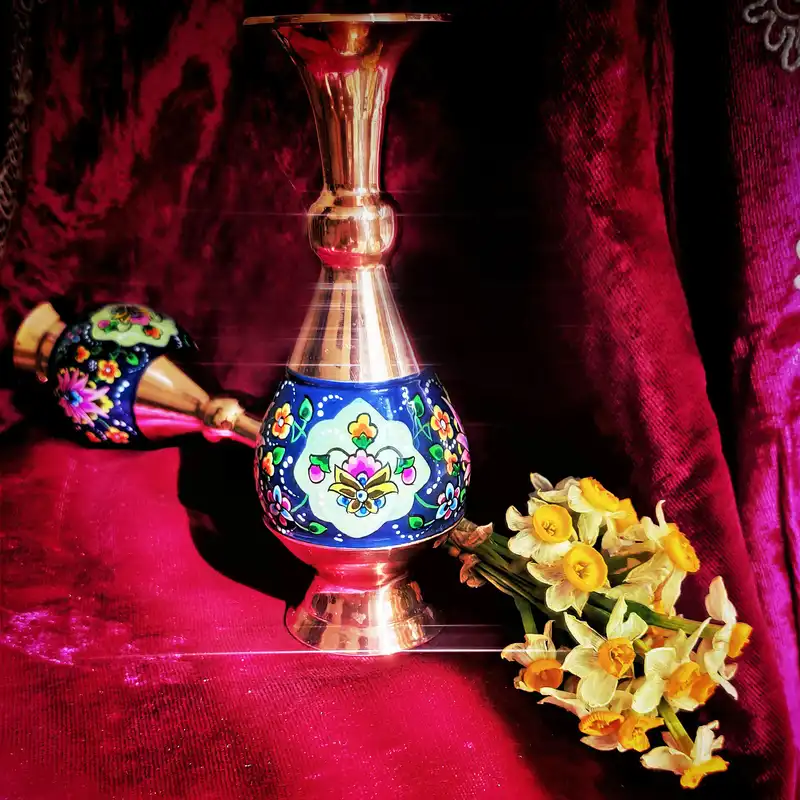 گلدان مسی مدل پرداز کد trj16 بسته دو عددی