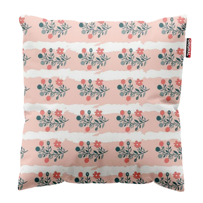 کوسن پاد آفرین طرح گل کد 2374 سایز 30*30 سانتی متر