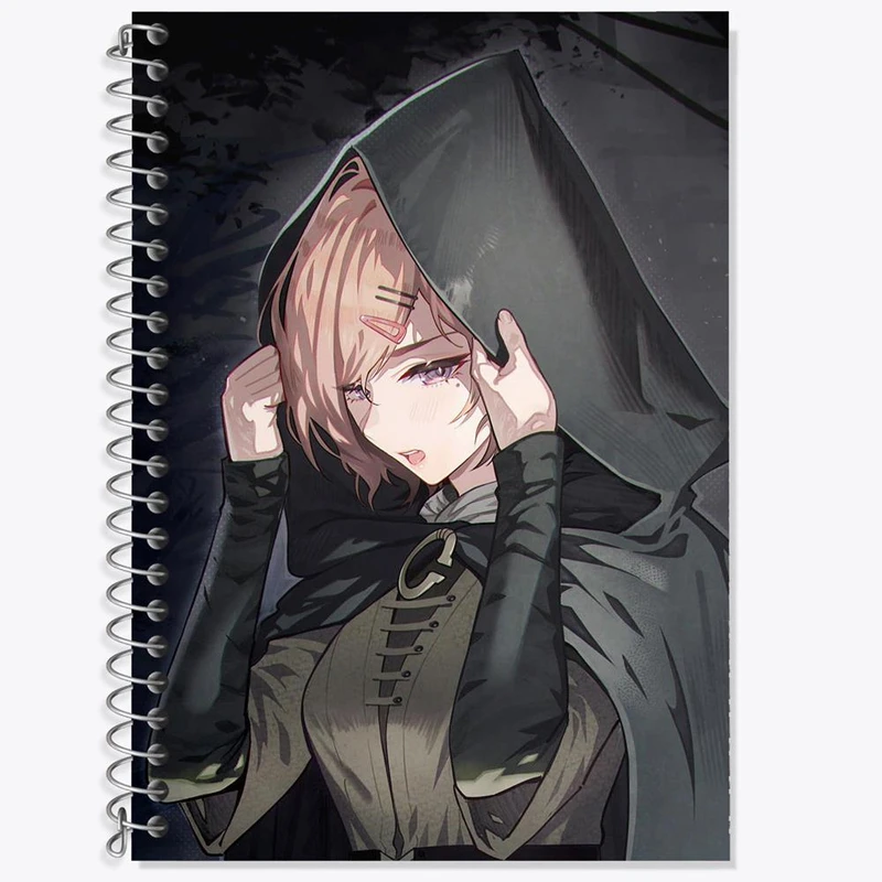 دفتر زبان 50 برگ خندالو مدل سه خط طرح هیگوچی انیمه مادوکا مجیکا Madoka Magica کد 18372