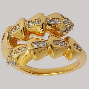 انگشتر زنانه مدل مار انتزاعی