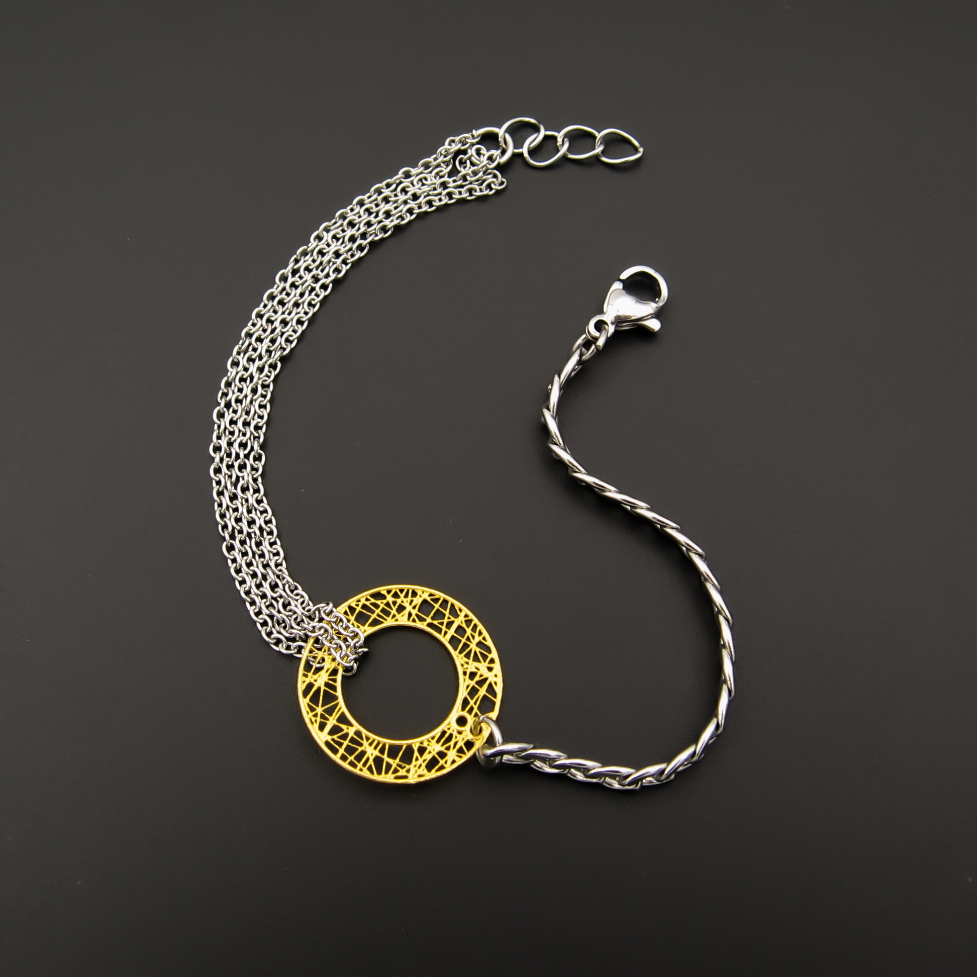 دستبند طلا 18 عیار زنانه مانچو مدل bfg231 -  - 4