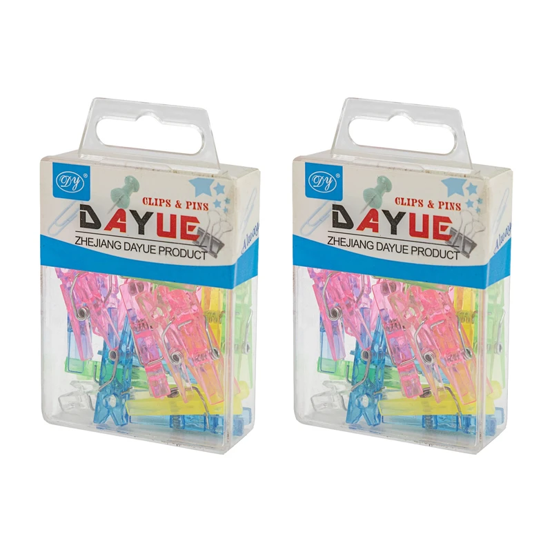گیره عکس دی وای طرح شفاف مجموعه 40 عددی