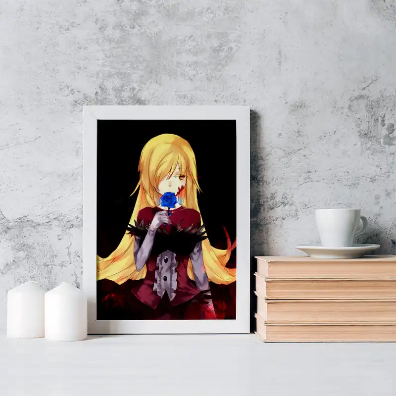 تابلو خندالو مدل شینوبو اوشینو انیمه مونوگاتاری کد 16213