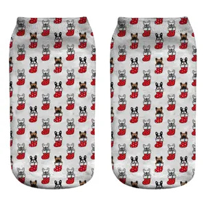 جوراب طرح سگ مدل کریسمس 010